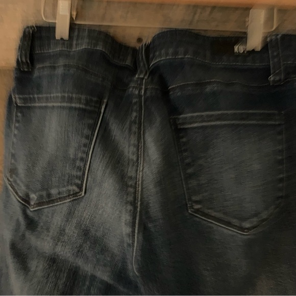 Women’s 8 KUT FROM THE KLOTH REESE Ankle Straight Leg Denim Striped Leg Jeans EC - Picture 11 of 15